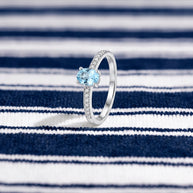 Anillo Brisa Aguamarina