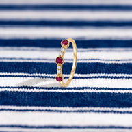 Anillo Rubí Dorado