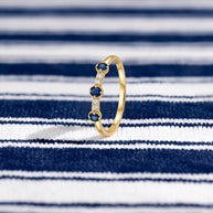 Anillo Zafiro Dorado