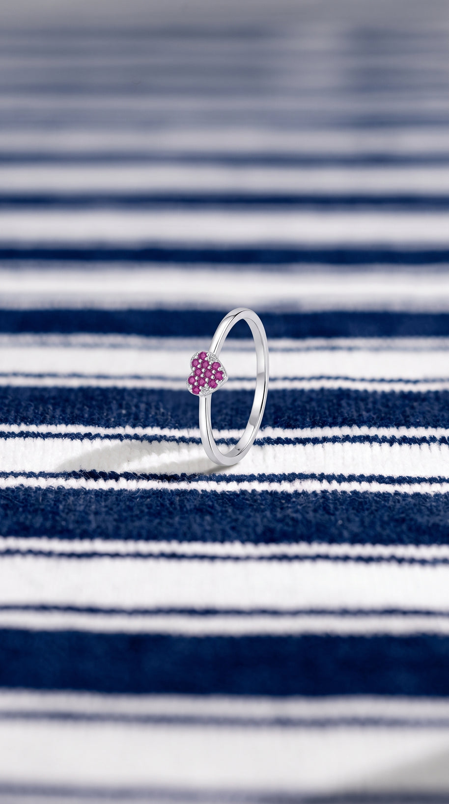Anillo Corazón Coral