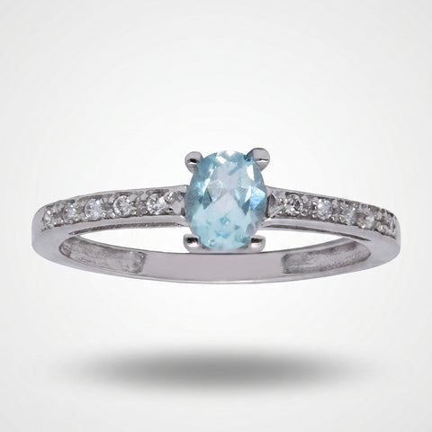 Anillo Brisa Aguamarina