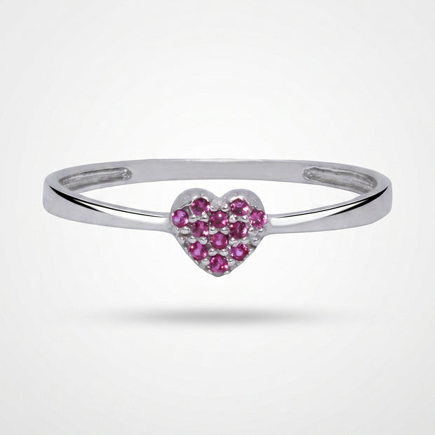 Anillo Corazón Coral