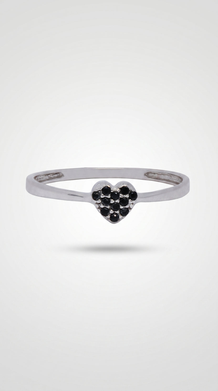 Anillo Corazón Mar de Medianoche