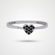 Anillo Corazón Mar de Medianoche