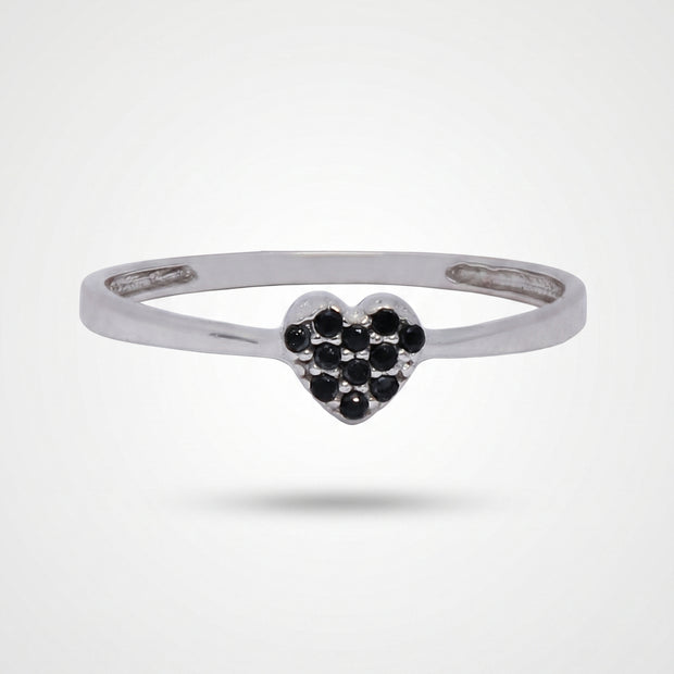 Anillo Corazón Mar de Medianoche