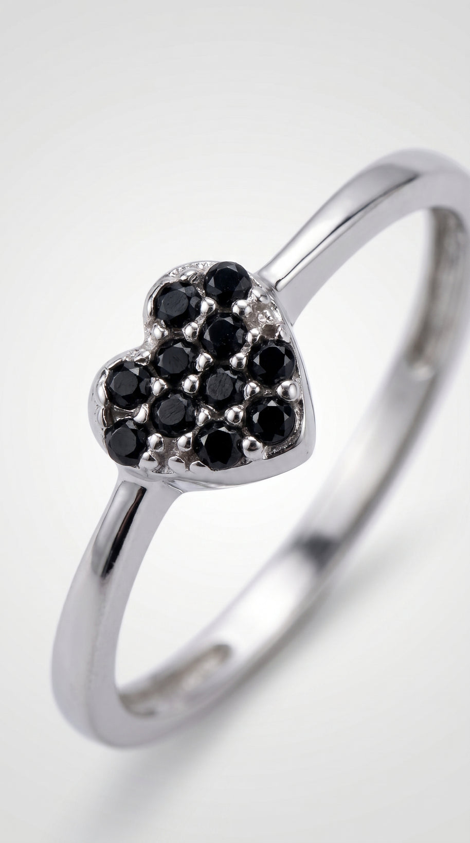 Anillo Corazón Mar de Medianoche