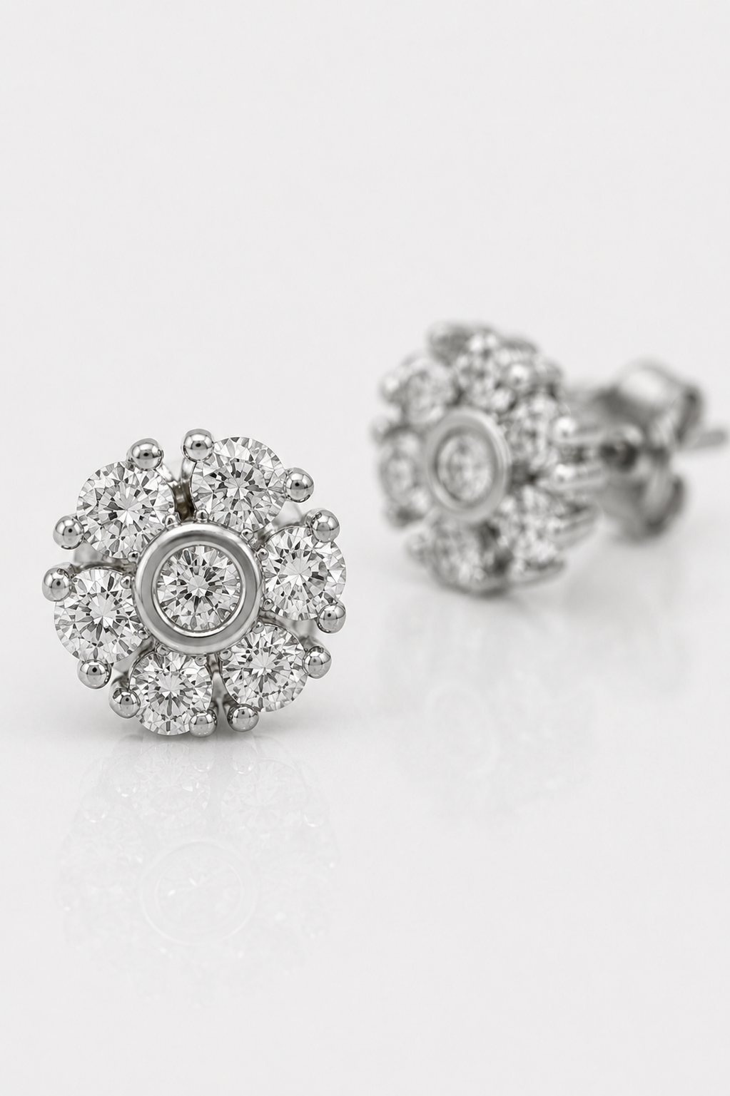 Pendientes Roseta Celeste