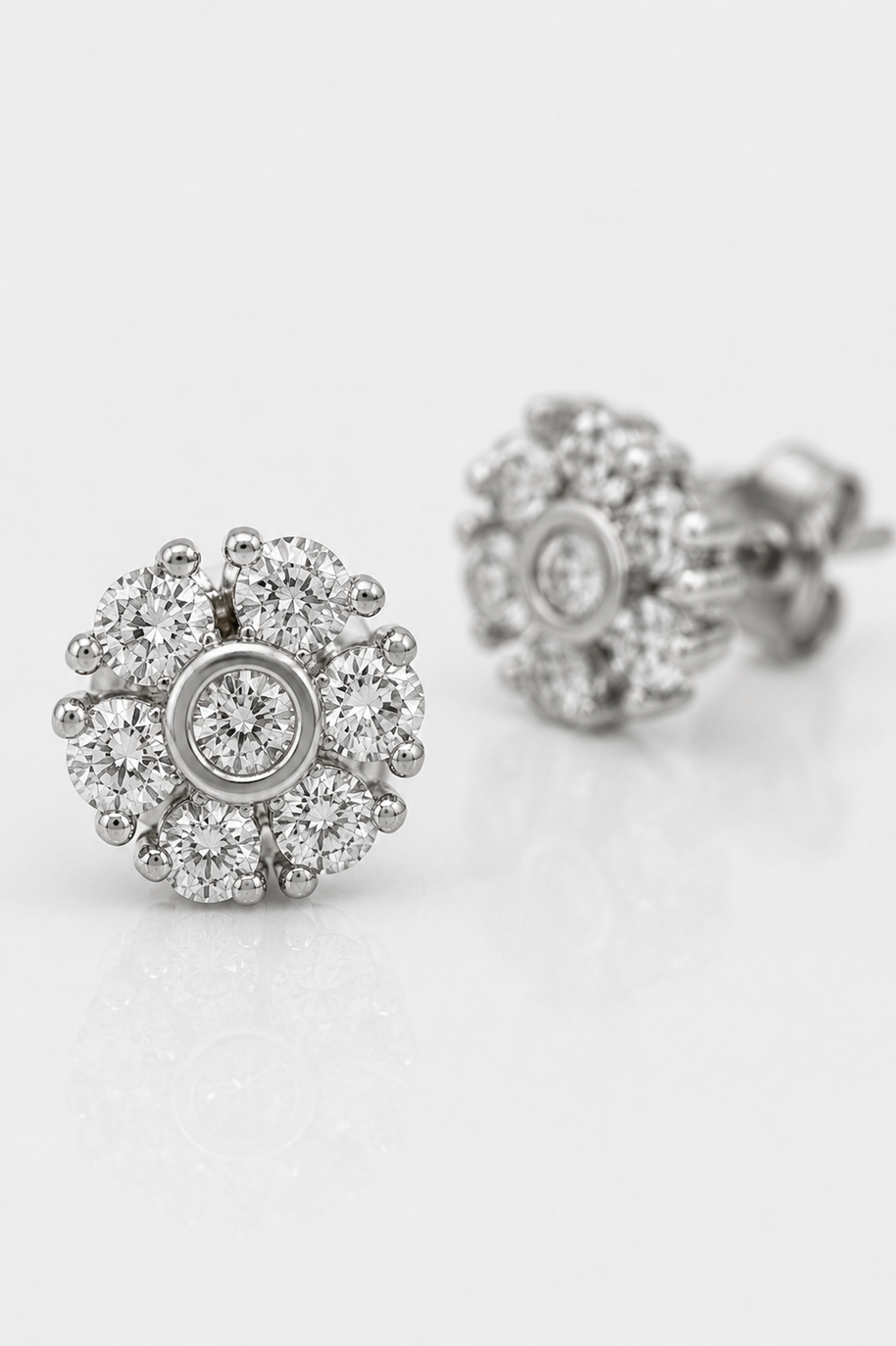 Pendientes Roseta Celeste