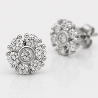 Pendientes Roseta Celeste
