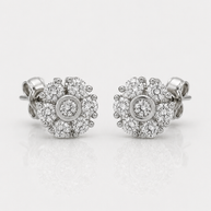 Pendientes Roseta Celeste