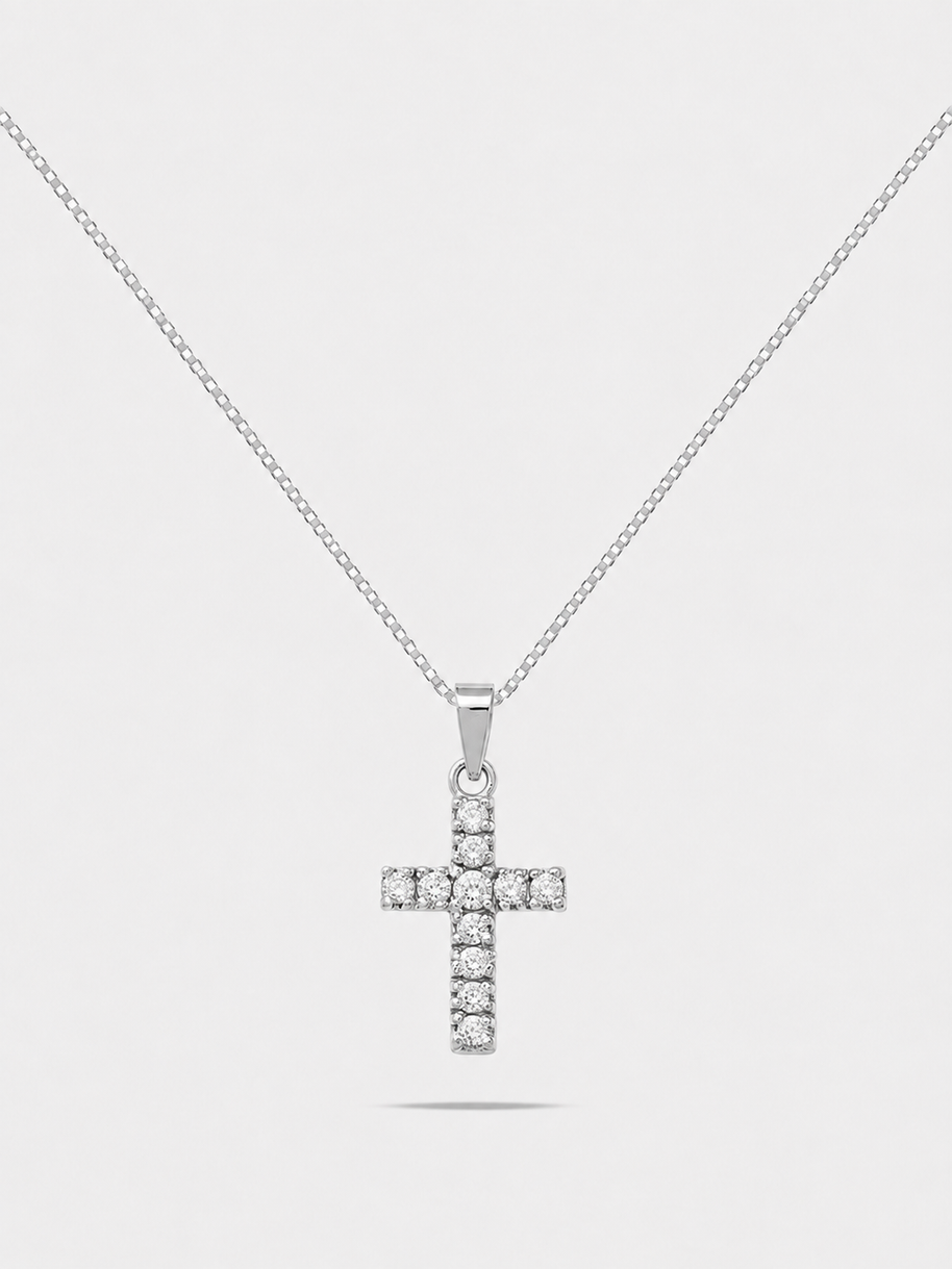 Collar Cruz Diamante de Cassis