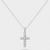 Collar Cruz Diamante de Cassis