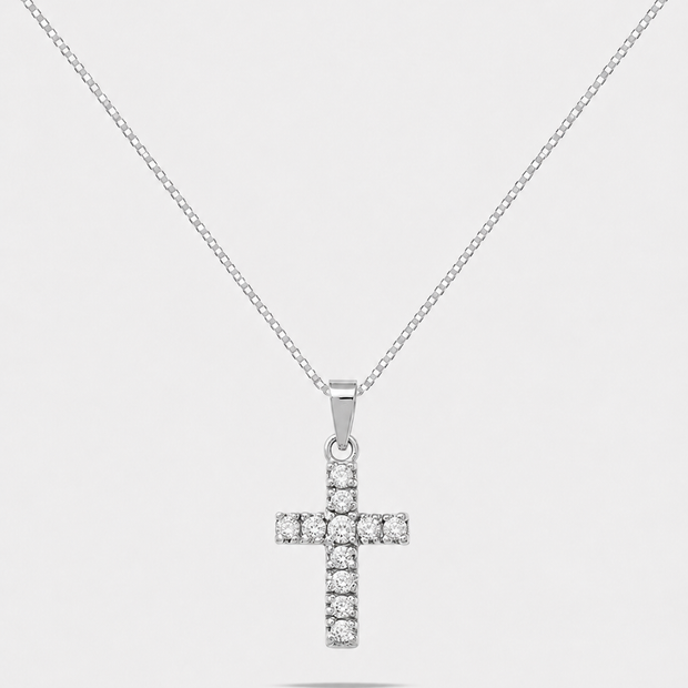Collar Cruz Diamante de Cassis