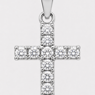 Collar Cruz Diamante de Cassis
