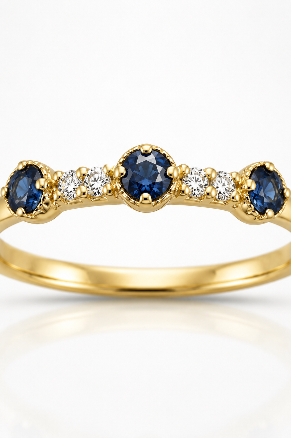 Anillo Zafiro Dorado