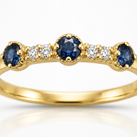 Anillo Zafiro Dorado