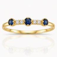 Anillo Zafiro Dorado