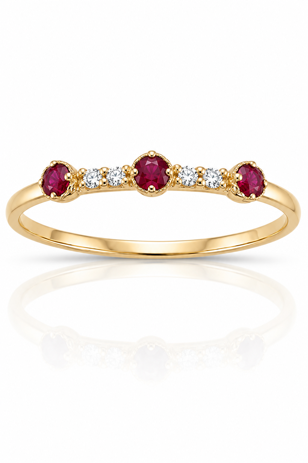 Anillo Rubí Dorado