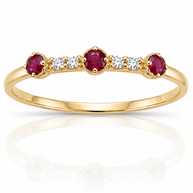 Anillo Rubí Dorado