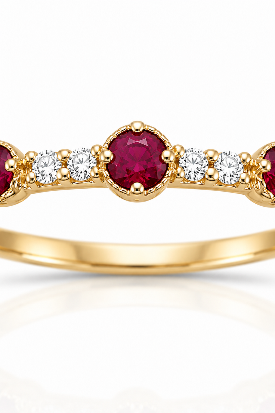 Anillo Rubí Dorado