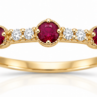 Anillo Rubí Dorado