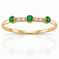 Anillo Esmeralda Dorado