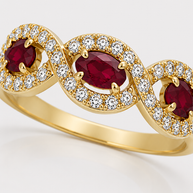 Anillo Coral de Levante - ORO 18K
