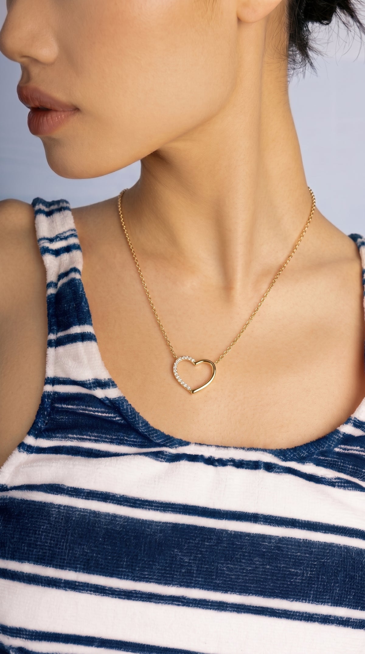 Collar Corazón Bicolor