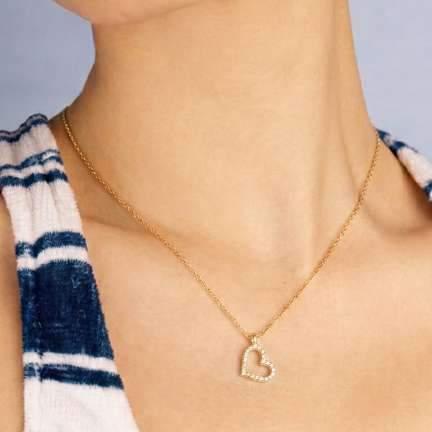 Collar Corazón Brillante