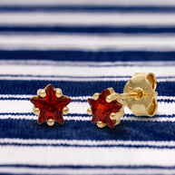 Pendientes Estrella Rubí