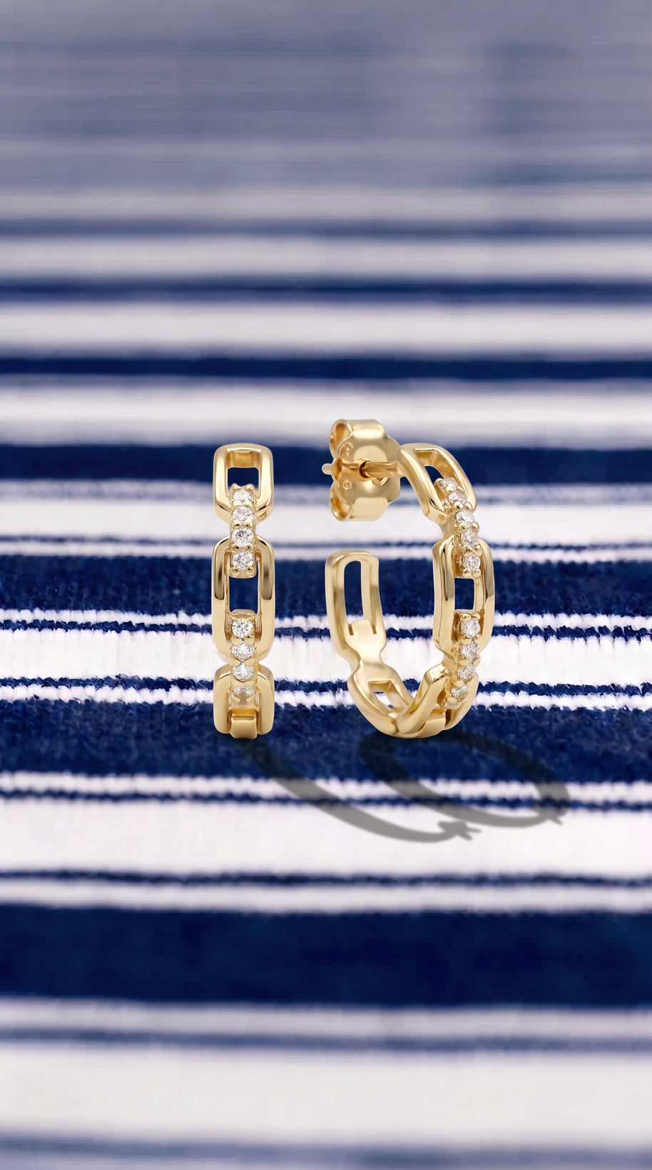 Aros Eslabón Dorado - Plata Chap. ORO