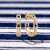 Aros Eslabón Dorado - Plata Chap. ORO