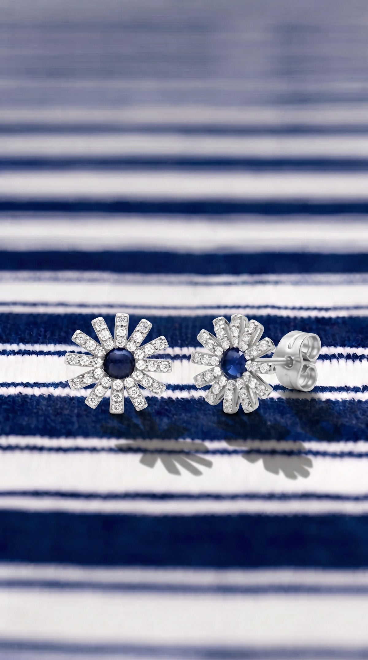Pendientes Flor Azul
