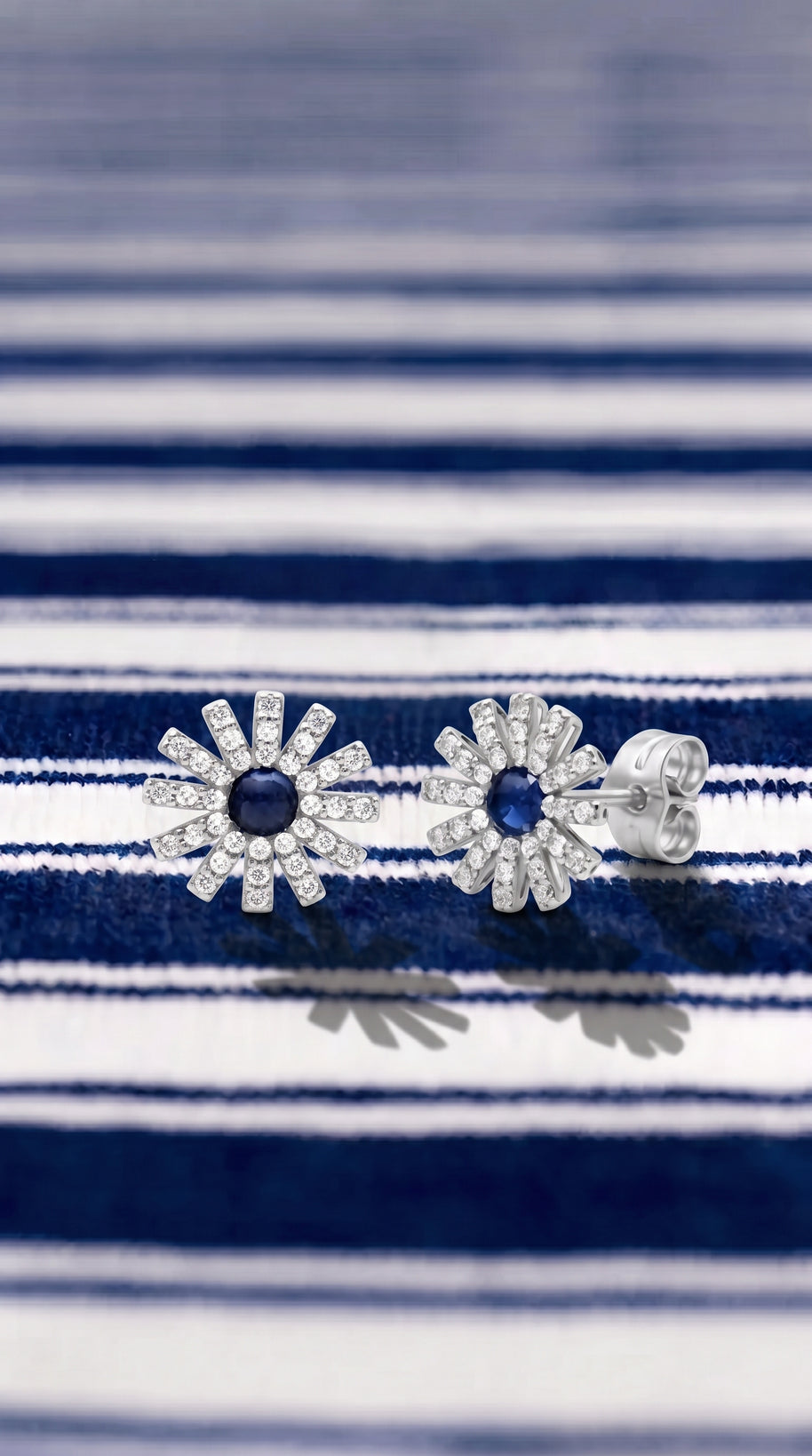 Pendientes Flor Azul