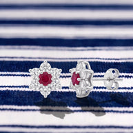 Pendientes Rosetón Coral