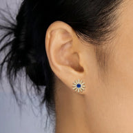 Pendientes Flor Azul del Mediterráneo