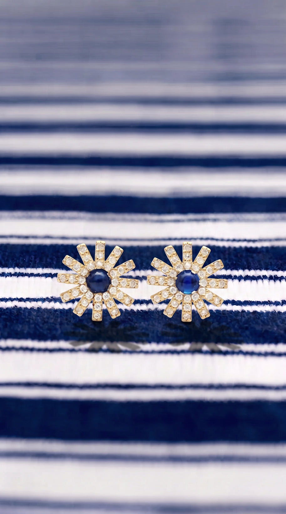 Pendientes Flor Azul del Mediterráneo