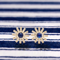 Pendientes Flor Azul del Mediterráneo