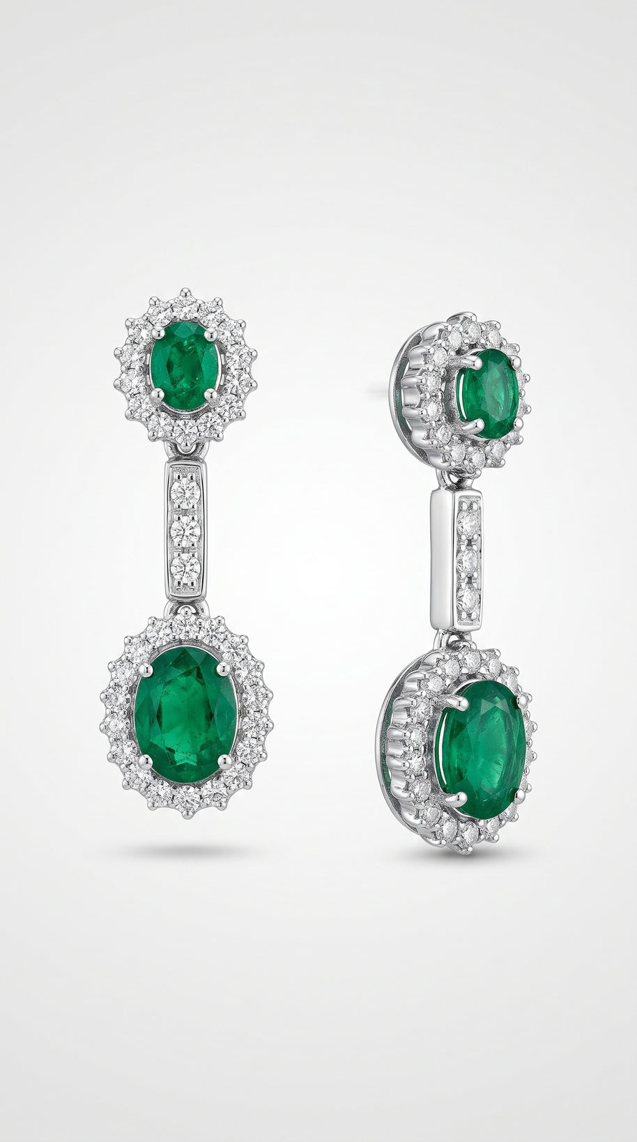 Pendientes Esmeralda Halo