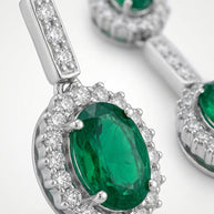 Pendientes Esmeralda Halo