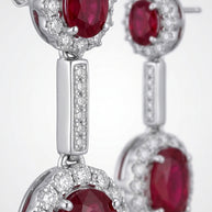 Pendientes Rubí Halo