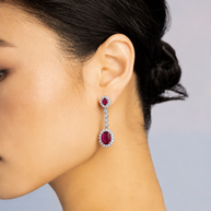 Pendientes Rubí Élégance