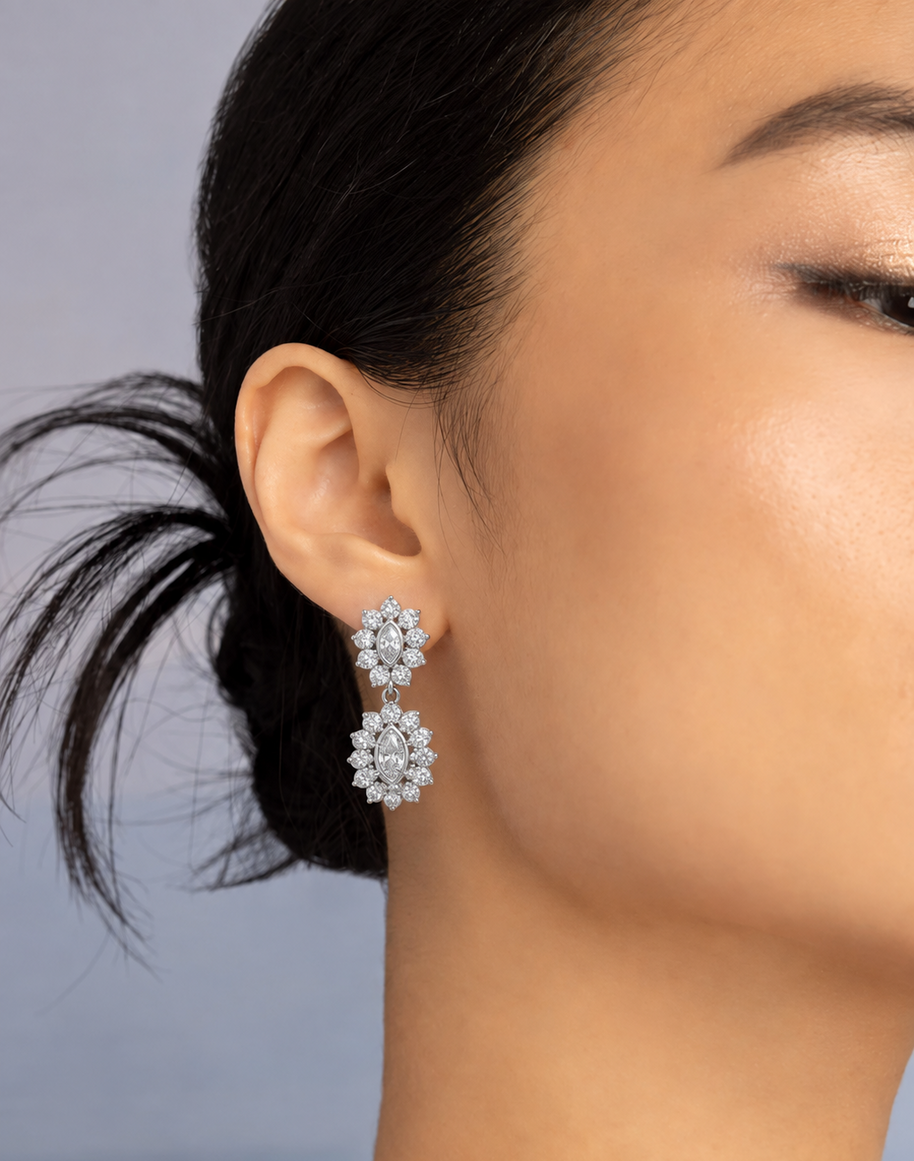 Pendientes Flor de Cristal