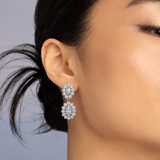 Pendientes Flor de Cristal