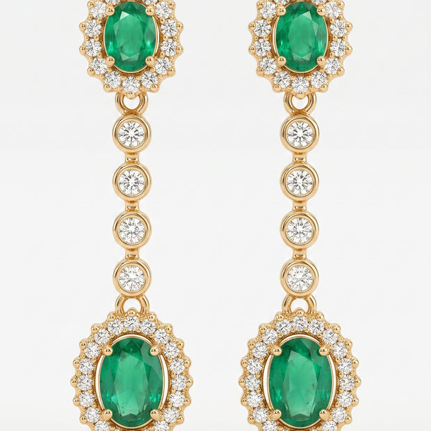 Pendientes Esmeralda de Alborán