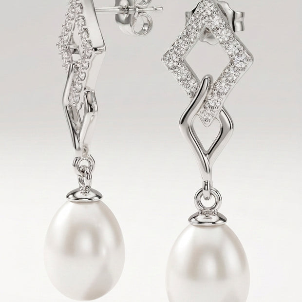Pendientes Perla Geométrica