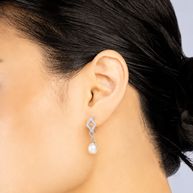 Pendientes Perla Geométrica