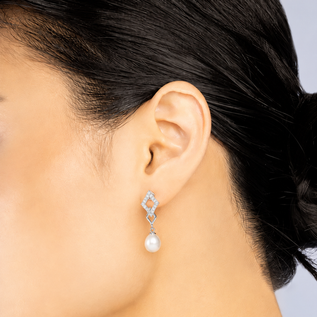 Pendientes Perla Geométrica