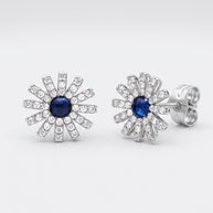 Pendientes Flor Azul