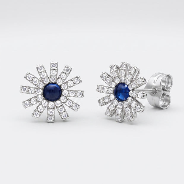 Pendientes Flor Azul